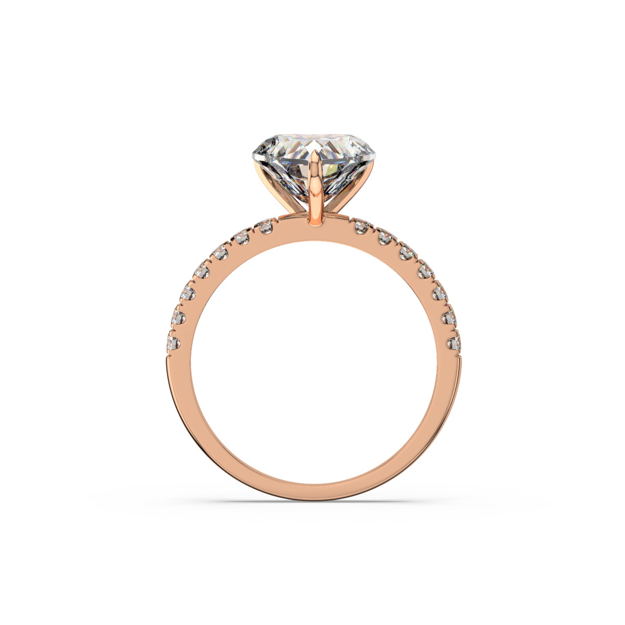 Heart Pavé Lab Diamond Ring | IGI Certified