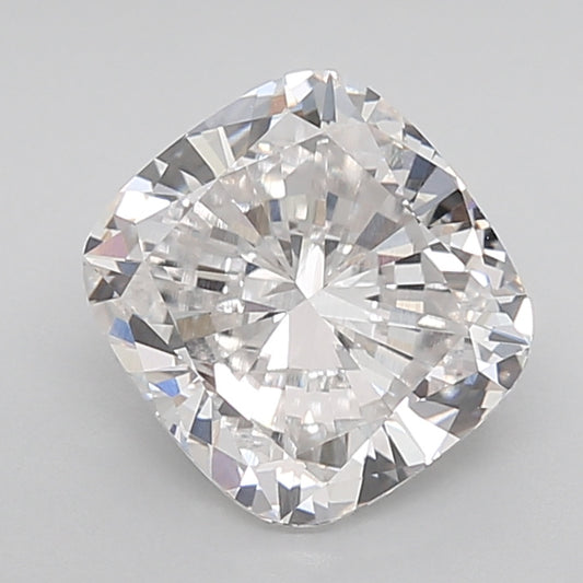 igi certified cushion cut white lab grown diamond d f color