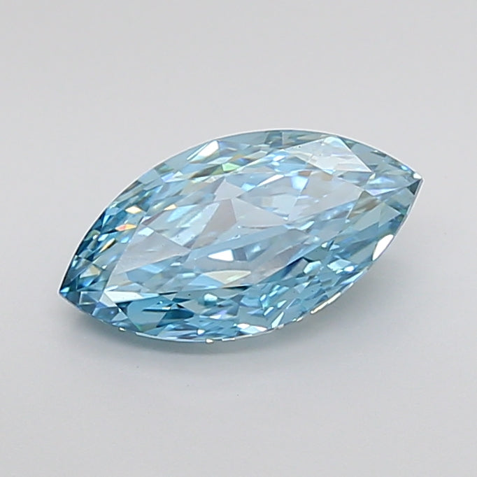 igi certified fancy vivid blue marquise cut lab grown diamond