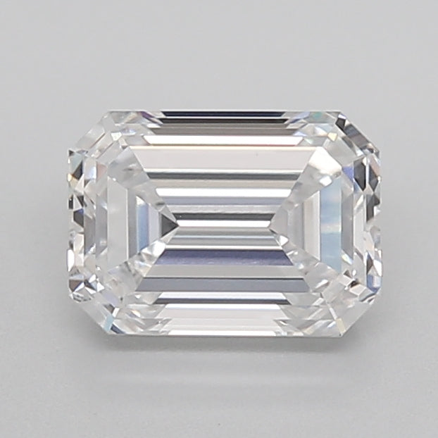 igi certified emerald cut white lab grown diamond d f color