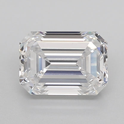 igi certified emerald cut white lab grown diamond d f color