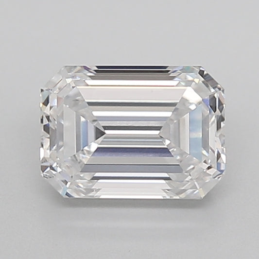 igi certified emerald cut white lab grown diamond d f color