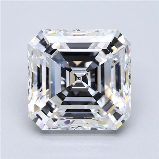 GIA certified Asscher cut white diamond E-F VVS