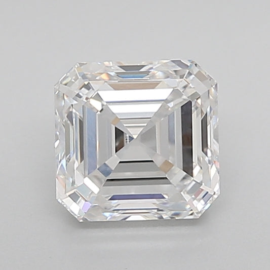 igi certified asscher cut white lab grown diamond d f color