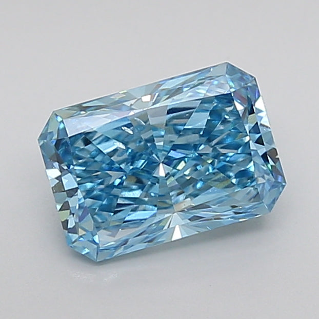 igi certified fancy vivid blue radiant cut lab grown diamond