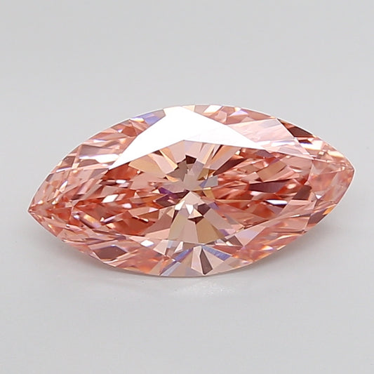 igi certified fancy vivid pink marquise cut lab grown diamond