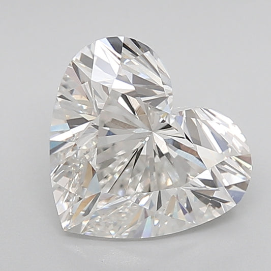 igi certified heart cut white lab grown diamond d f color