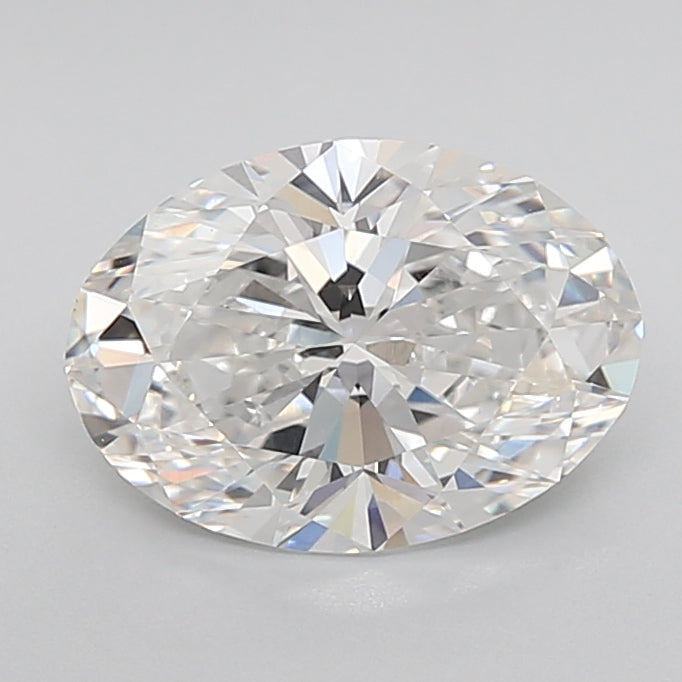 igi certified oval cut white lab grown diamond d f color