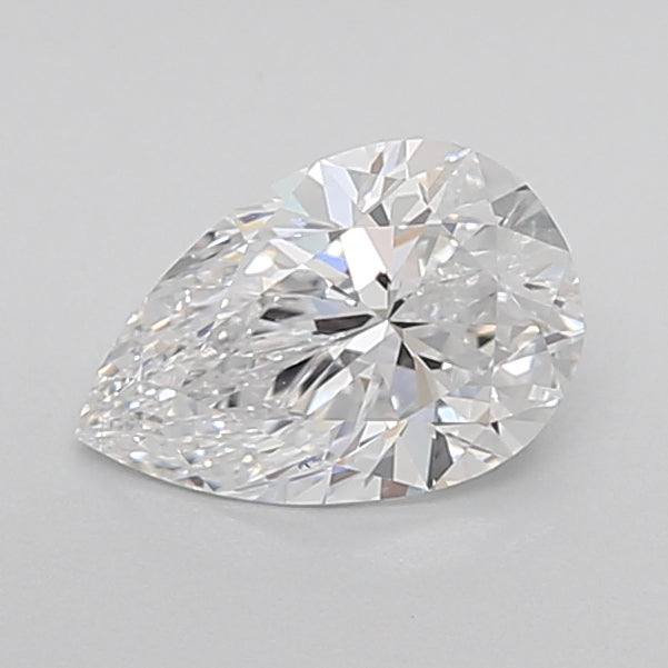 igi certified pear cut white lab grown diamond d f color