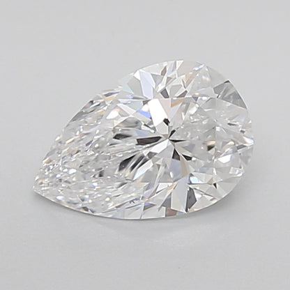 igi certified pear cut white lab grown diamond d f color