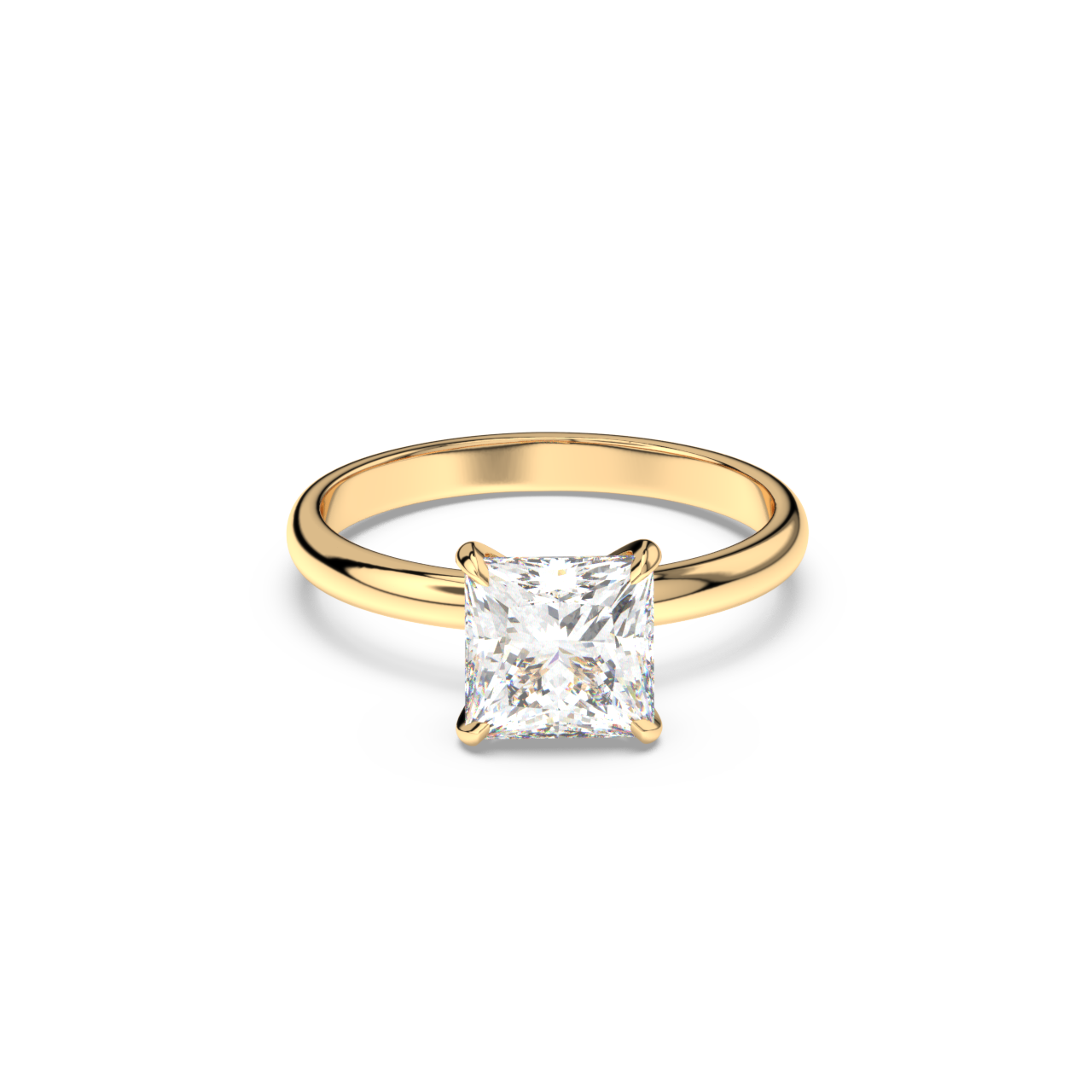 Princess Lab Diamond Solitaire Ring | IGI Certified