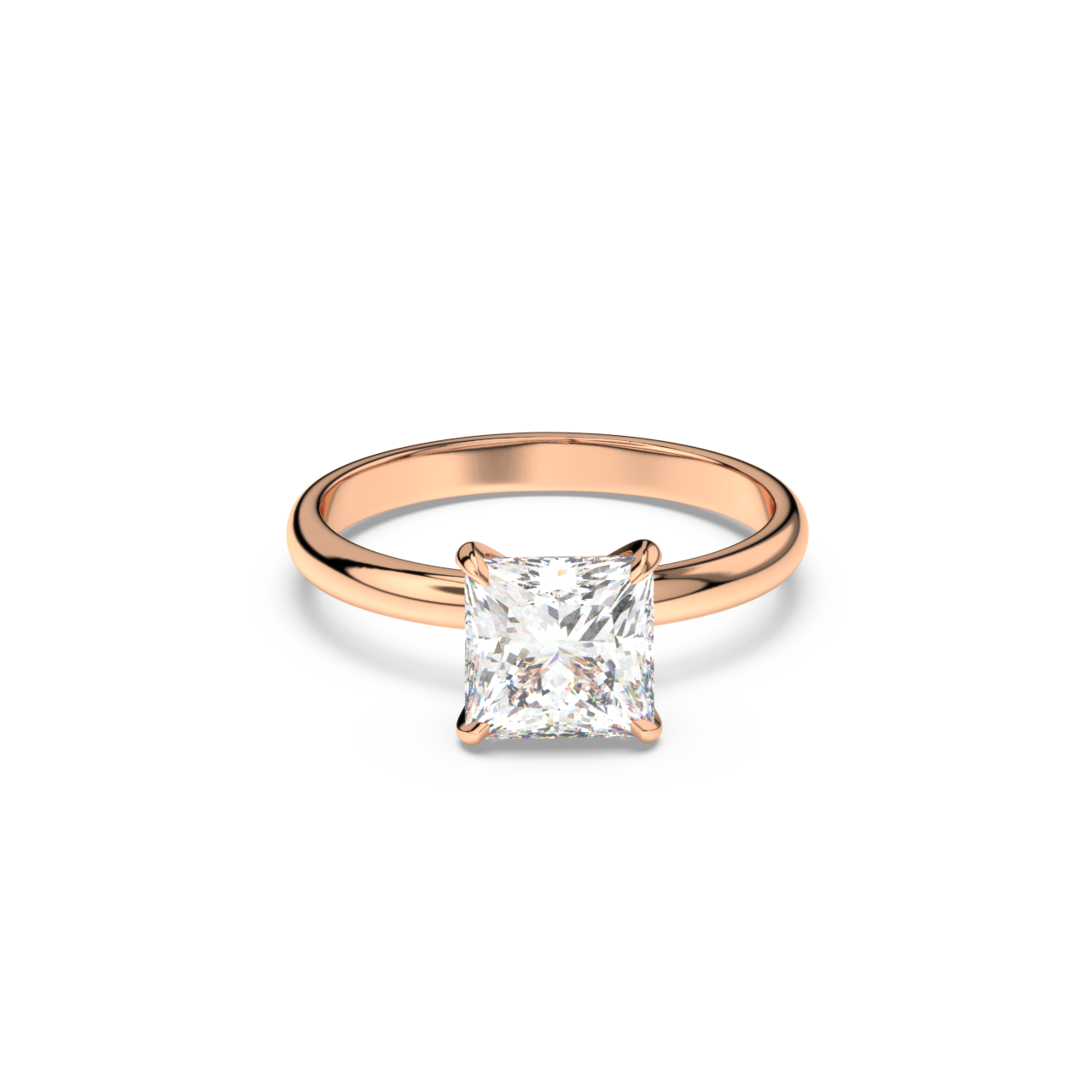 Princess Lab Diamond Solitaire Ring | IGI Certified
