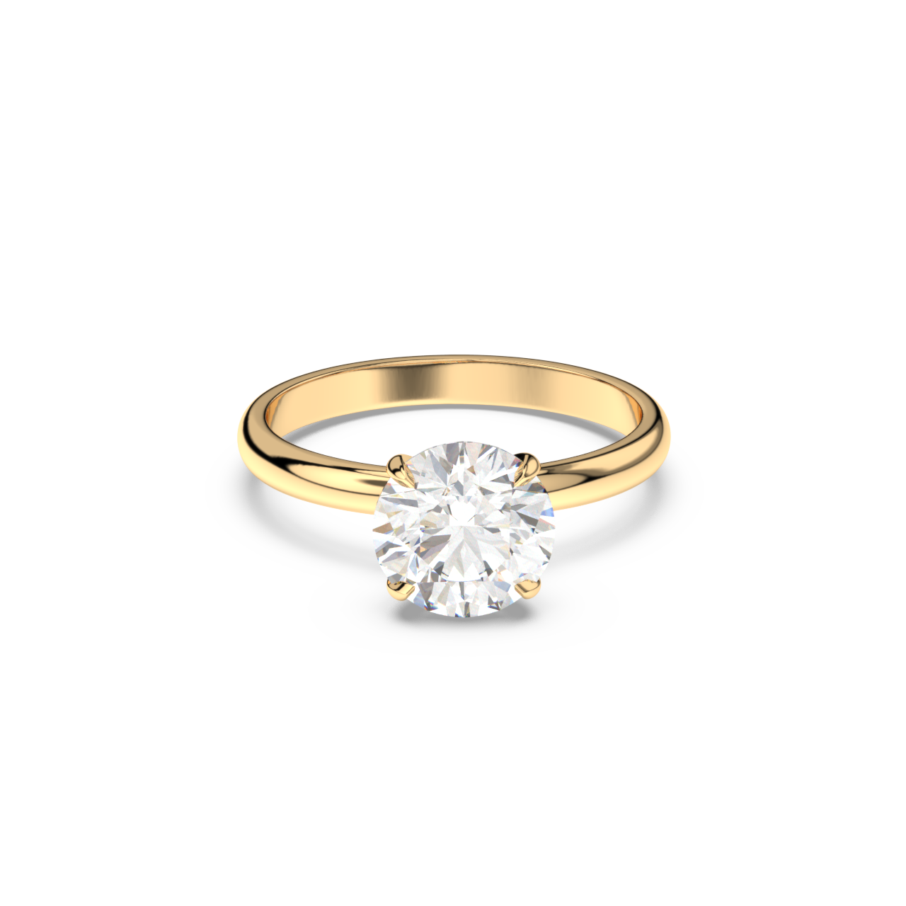 Round Lab Diamond Solitaire Ring | IGI Certified