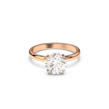 Round Lab Diamond Solitaire Ring | IGI Certified