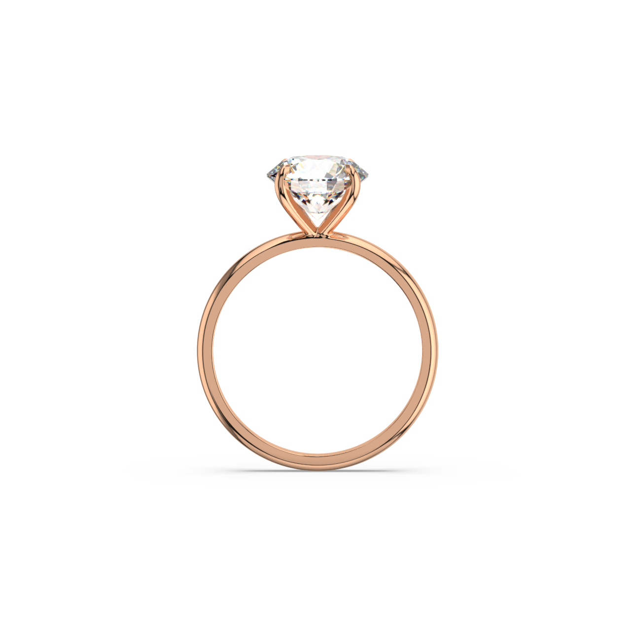 Round Lab Diamond Solitaire Ring | IGI Certified