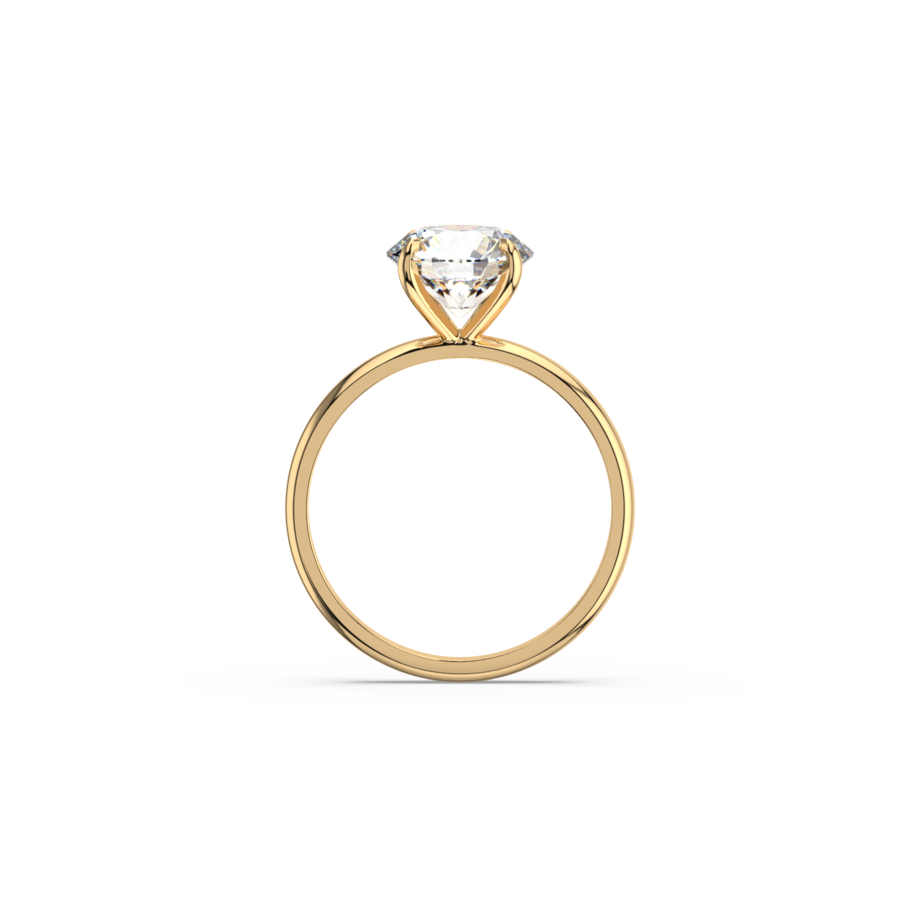 Round Lab Diamond Solitaire Ring | IGI Certified