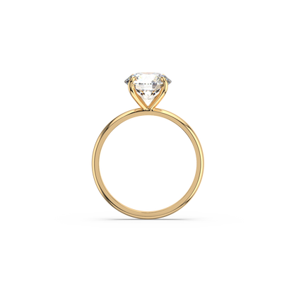 Round Lab Diamond Solitaire Ring | IGI Certified