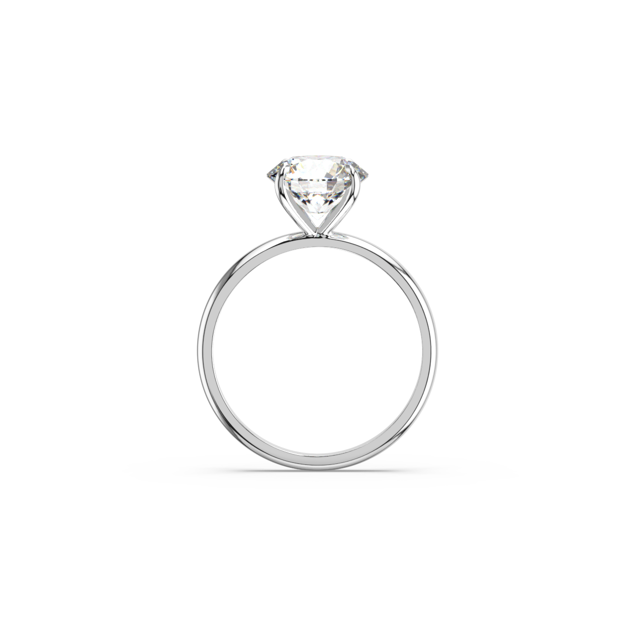 Round Lab Diamond Solitaire Ring | IGI Certified