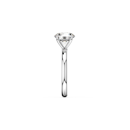 Round Lab Diamond Solitaire Ring | IGI Certified