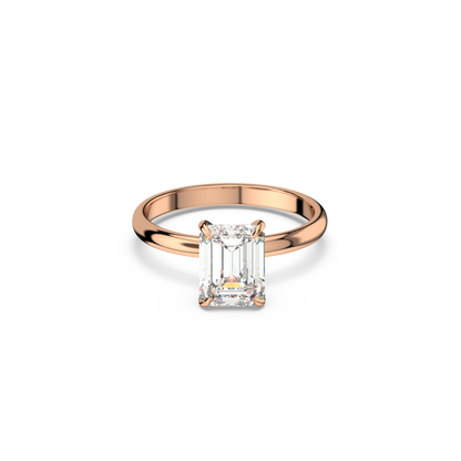 Emerald Lab Diamond Solitaire Ring | IGI Certified