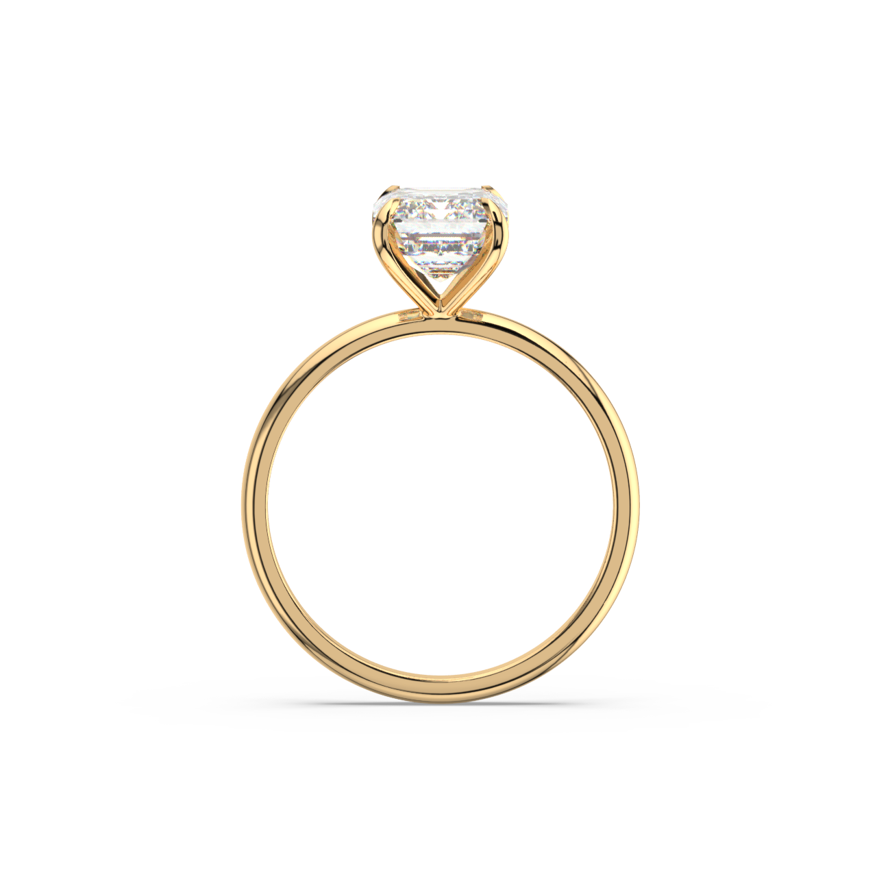 Emerald Lab Diamond Solitaire Ring | IGI Certified