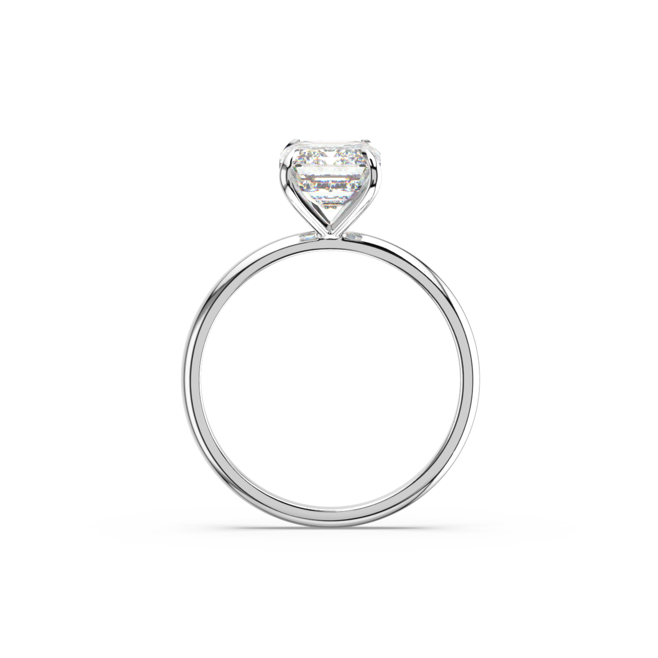 Emerald Lab Diamond Solitaire Ring | IGI Certified