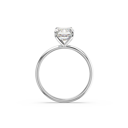 Emerald Lab Diamond Solitaire Ring | IGI Certified