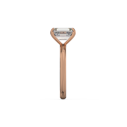 Emerald Lab Diamond Solitaire Ring | IGI Certified