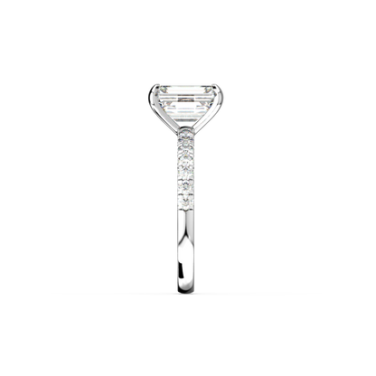 Emerald Pavé Lab Diamond Ring | IGI Certified