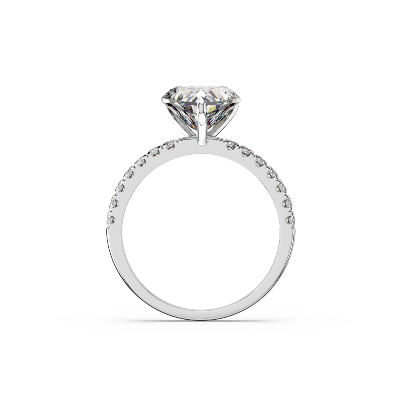 Heart Pavé Lab Diamond Ring | IGI Certified