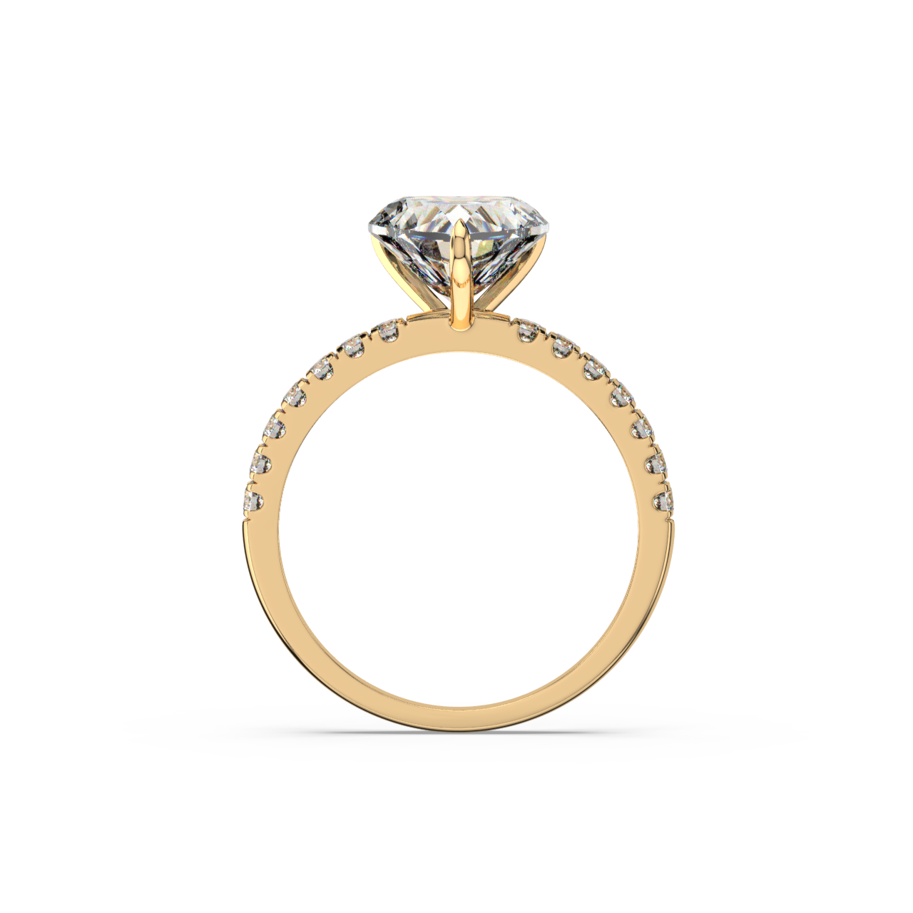 Heart Pavé Lab Diamond Ring | IGI Certified