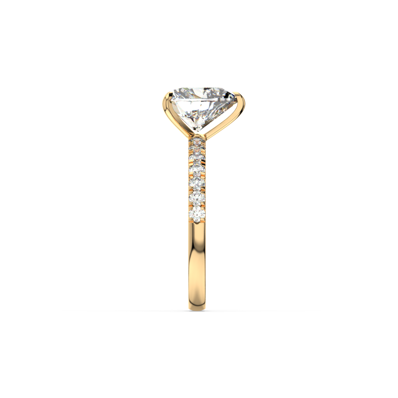 Heart Pavé Lab Diamond Ring | IGI Certified