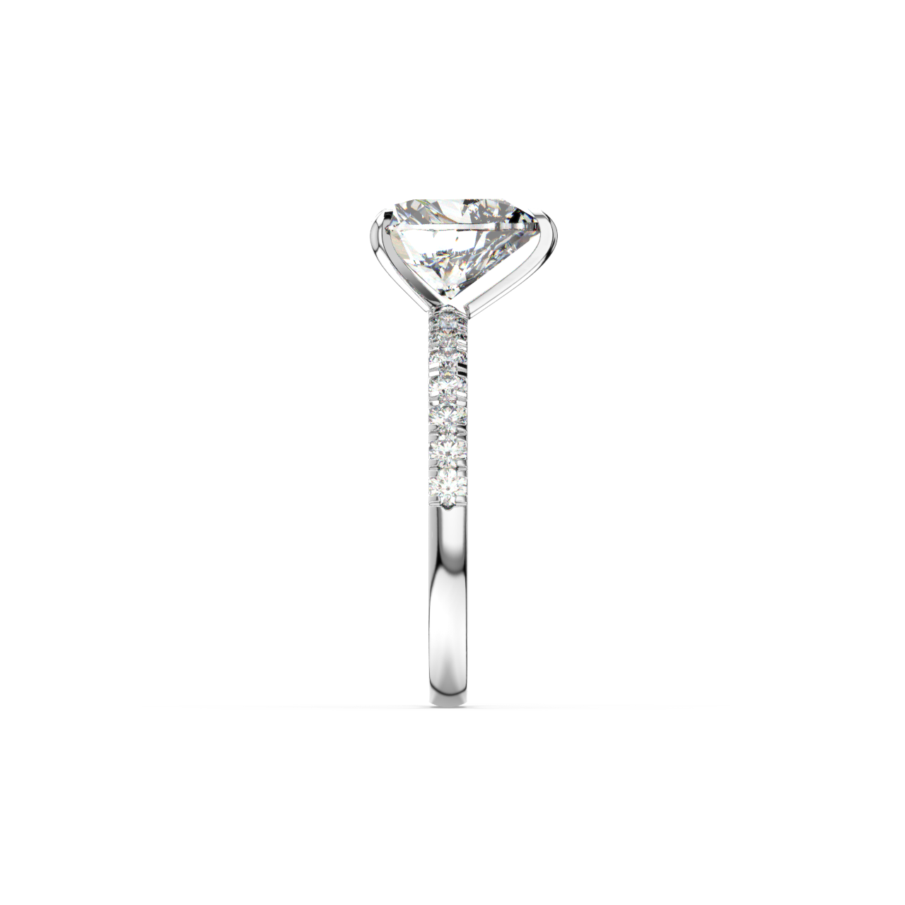 Heart Pavé Lab Diamond Ring | IGI Certified