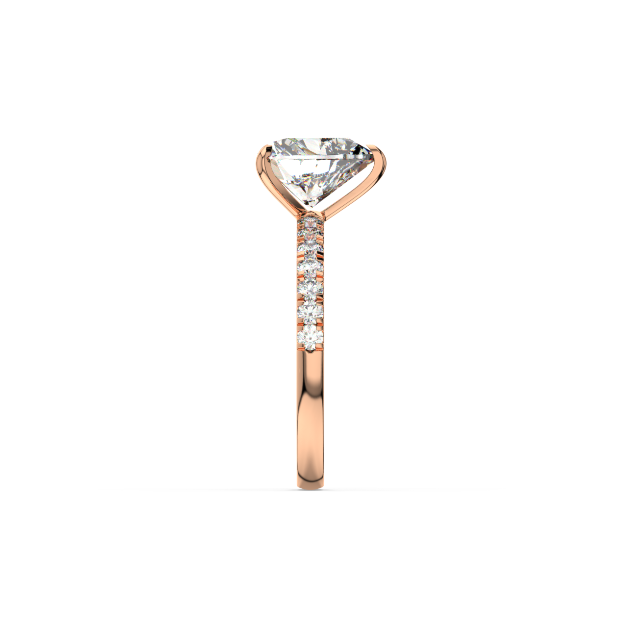 Heart Pavé Lab Diamond Ring | IGI Certified