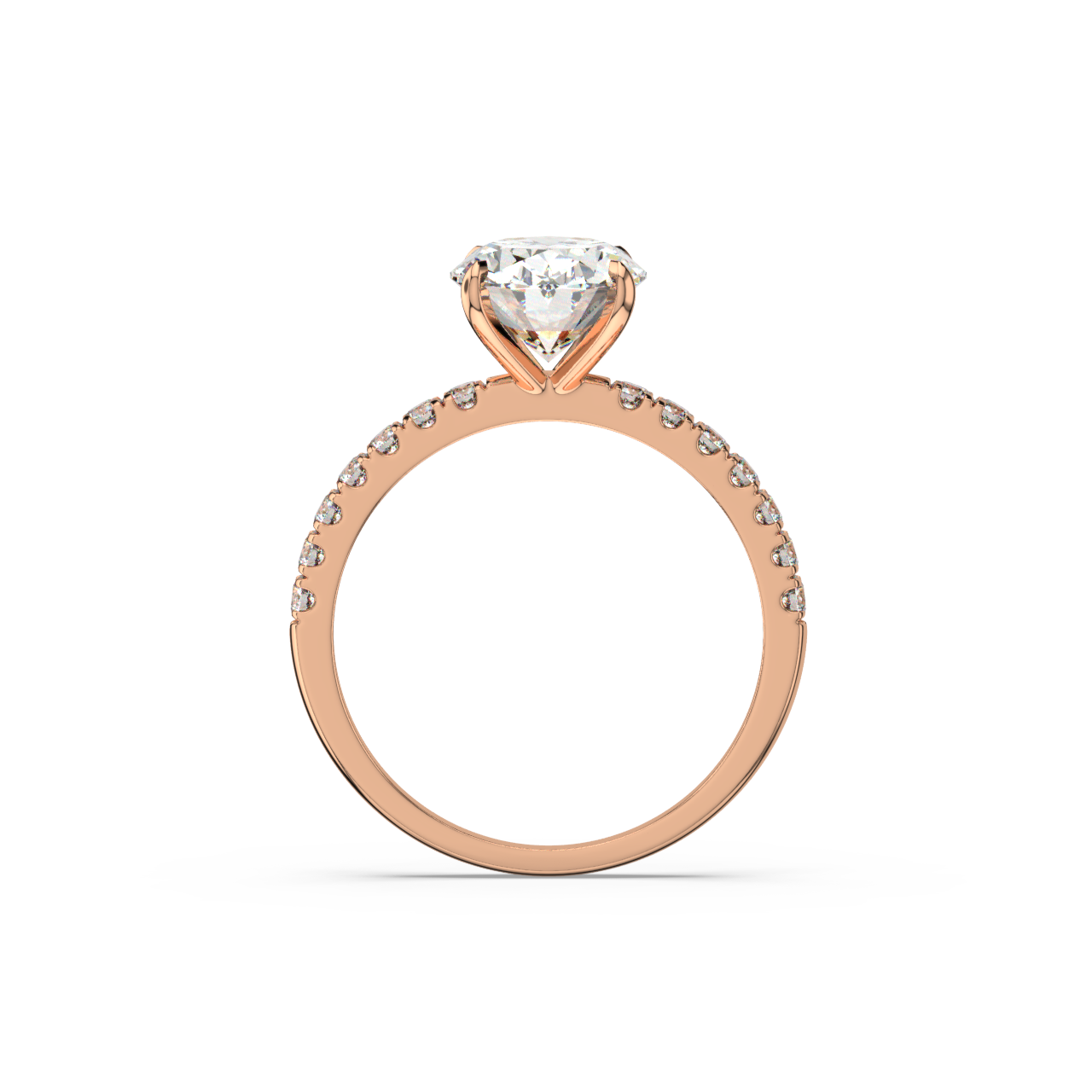Oval Pavé Lab Diamond Ring | IGI Certified