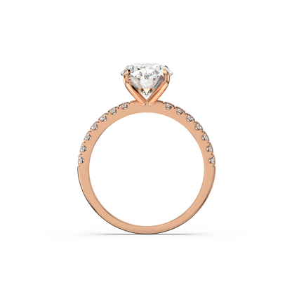 Oval Pavé Lab Diamond Ring | IGI Certified