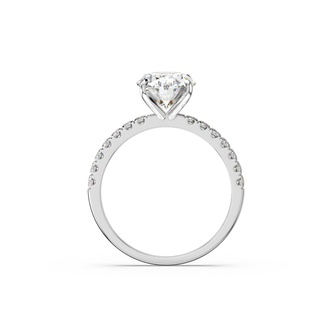 Oval Pavé Lab Diamond Ring | IGI Certified