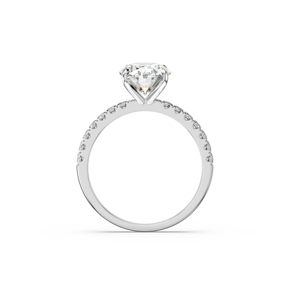 Oval Pavé Lab Diamond Ring | IGI Certified