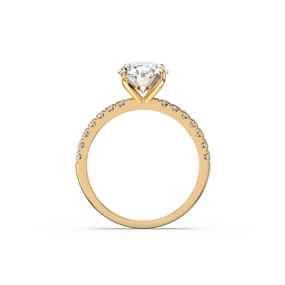 Oval Pavé Lab Diamond Ring | IGI Certified