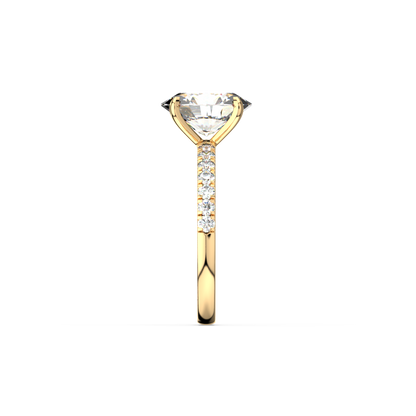 Oval Pavé Lab Diamond Ring | IGI Certified