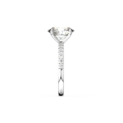 Oval Pavé Lab Diamond Ring | IGI Certified