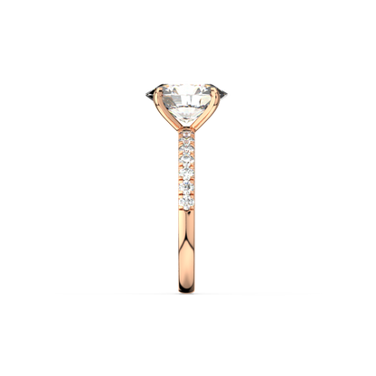 Oval Pavé Lab Diamond Ring | IGI Certified