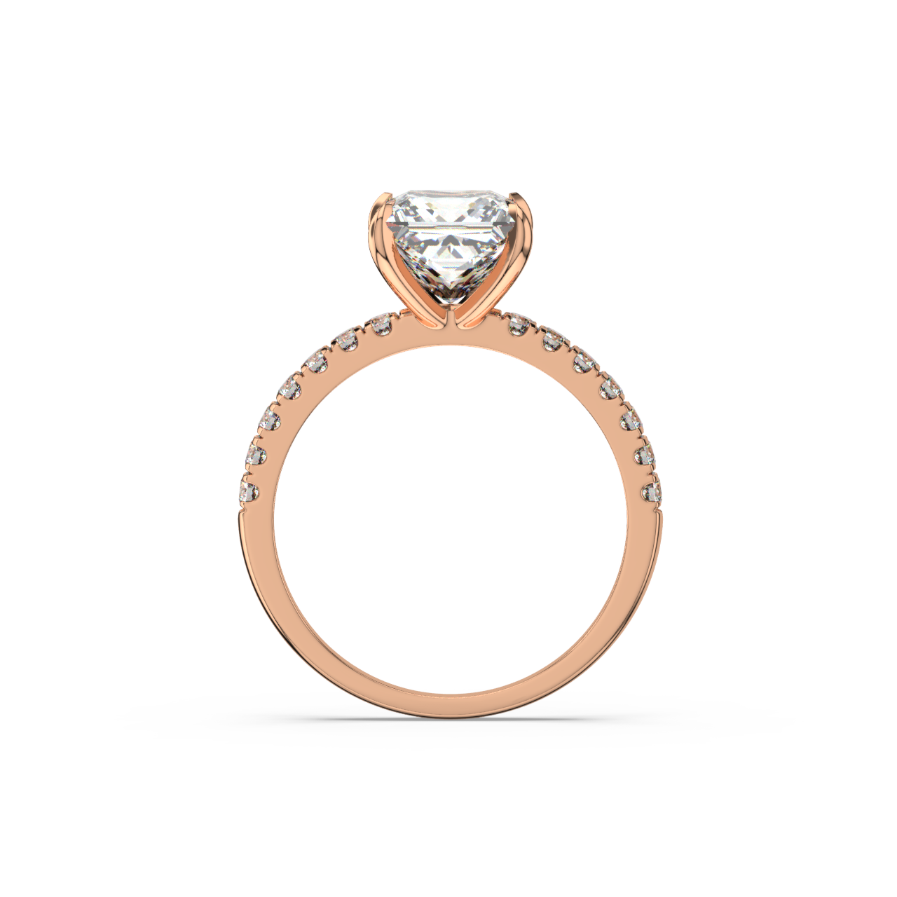 Princess Pavé Lab Diamond Ring | IGI Certified