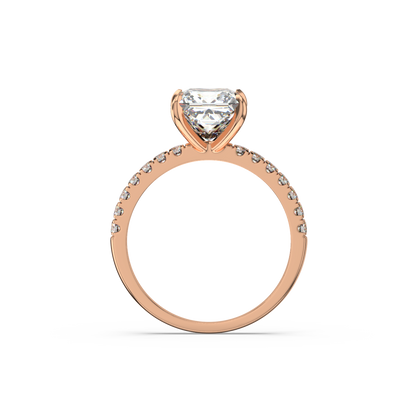 Princess Pavé Lab Diamond Ring | IGI Certified