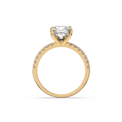 Princess Pavé Lab Diamond Ring | IGI Certified