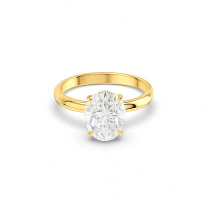 Oval Lab Diamond Solitaire Ring | IGI Certified