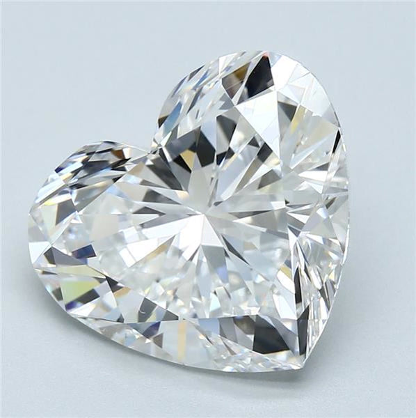 heart cut natural diamond gia certified side view excellent cut