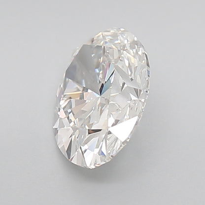 oval cut lab grown diamond igi certified side view excellent cut