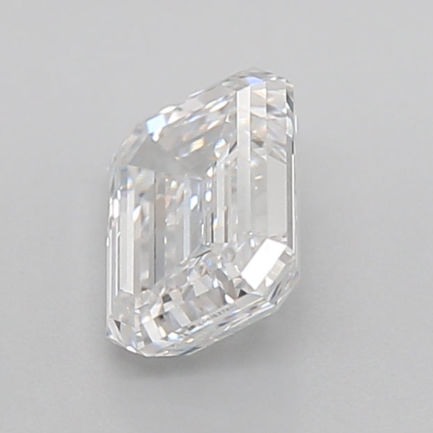 emerald cut lab grown diamond igi certified side view excellent cut