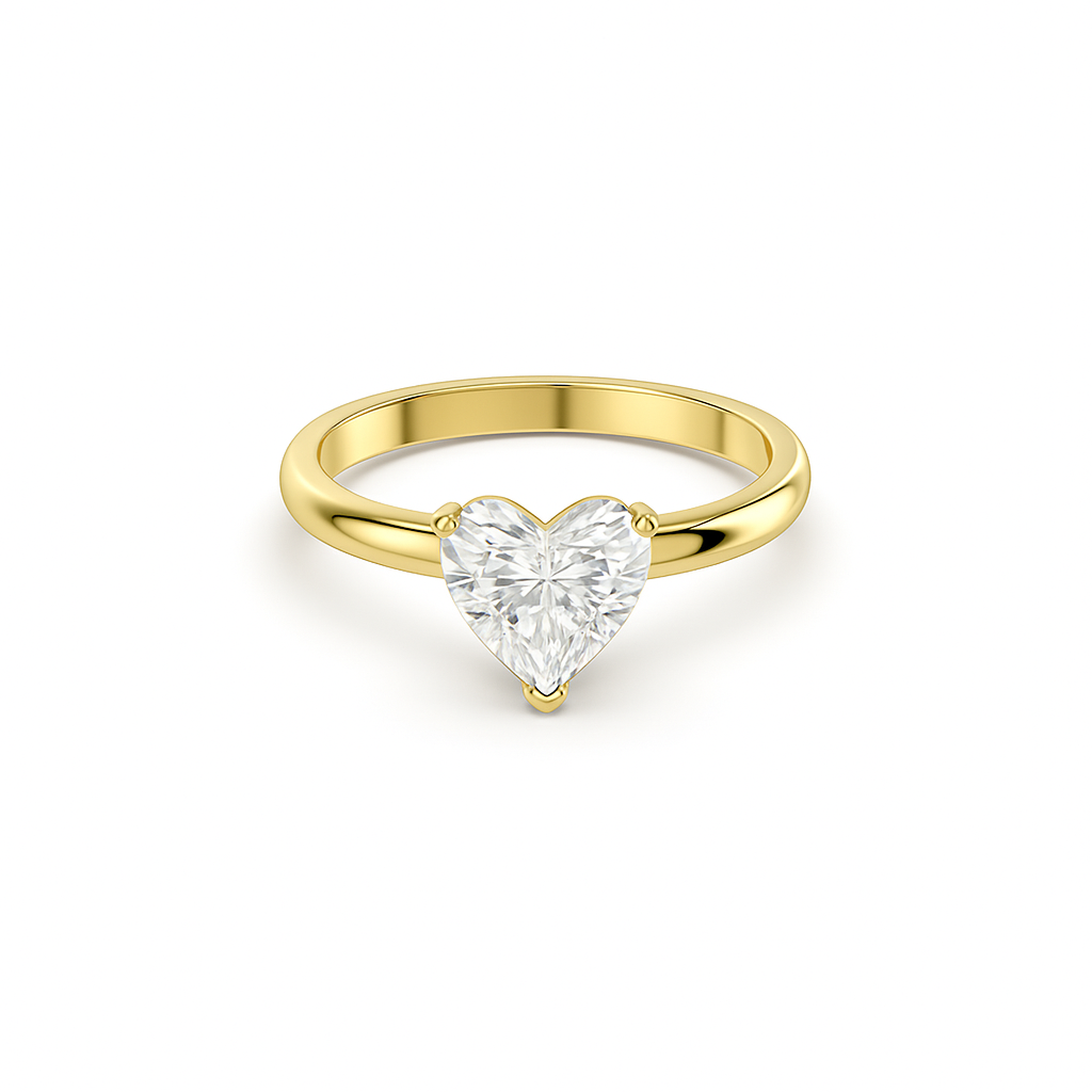 Heart Lab Diamond Solitaire Ring | IGI Certified
